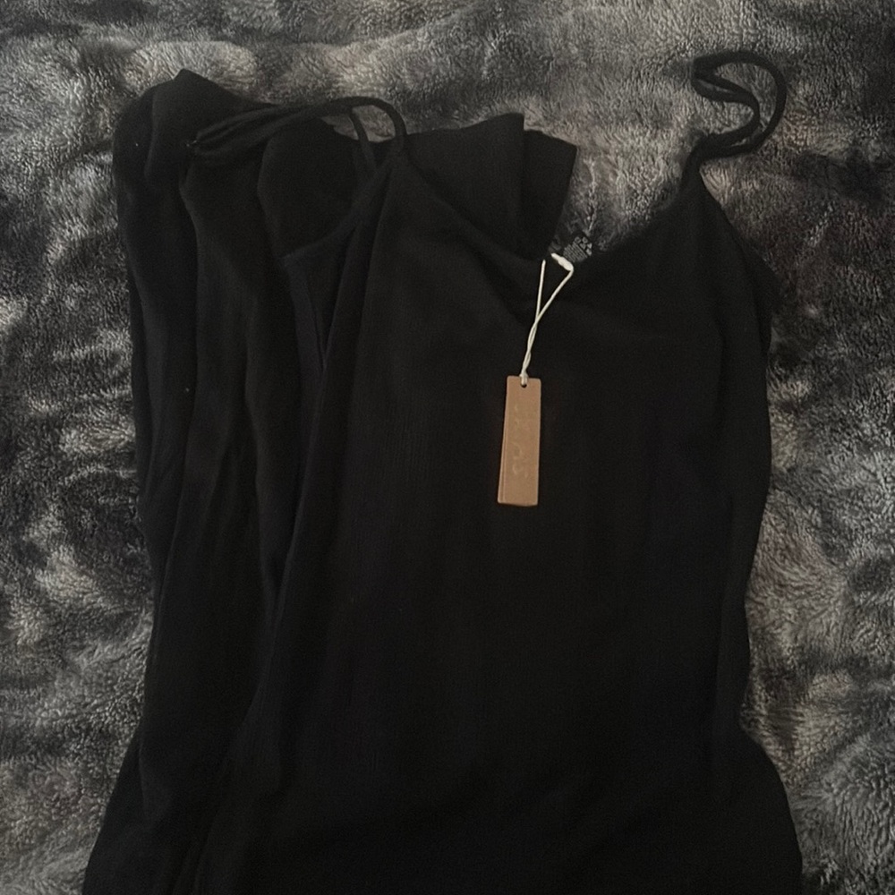 skims black long dress size medium